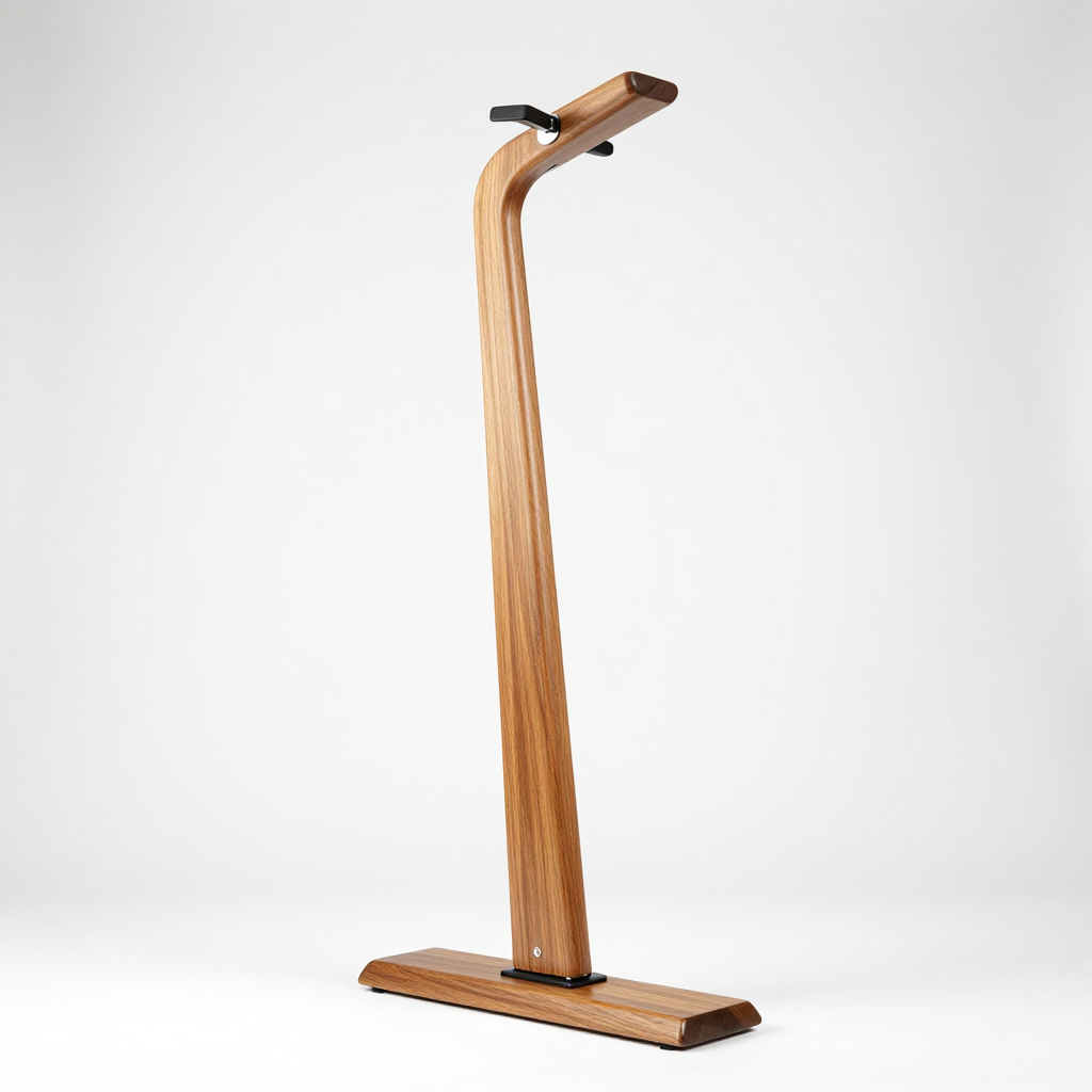 Rustic Wooden Bike Stand for Indoor and Outdoor Use