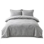 Premium Cotton Flannel Duvet Cover Set with Breathable Fabric and Soft Touch Finish - 1
