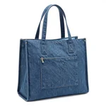 Retro Cotton Denim Tote - 2