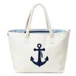 Navy Nylon Backpack - 1